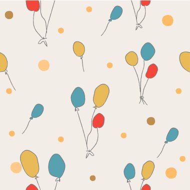 Elle çizilmiş elementleri olan şirin bir desen. İskandinav Tarzı.