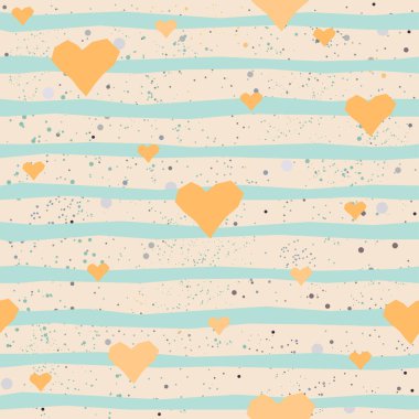 Elle çizilmiş elementleri olan şirin bir desen. İskandinav Tarzı.