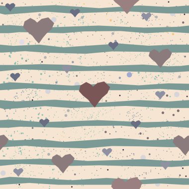 Elle çizilmiş elementleri olan şirin bir desen. İskandinav Tarzı.