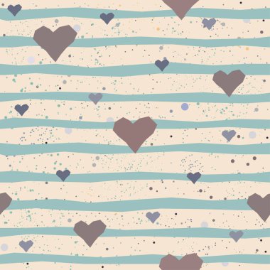 Elle çizilmiş elementleri olan şirin bir desen. İskandinav Tarzı.