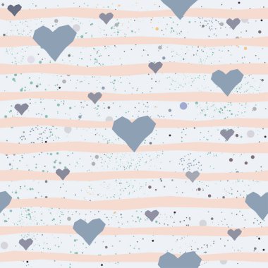 Elle çizilmiş elementleri olan şirin bir desen. İskandinav Tarzı.