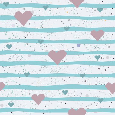 Elle çizilmiş elementleri olan şirin bir desen. İskandinav Tarzı.