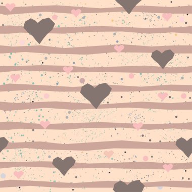 Elle çizilmiş elementleri olan şirin bir desen. İskandinav Tarzı.