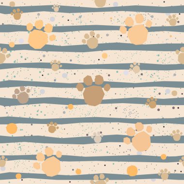 Elle çizilmiş elementleri olan şirin bir desen. İskandinav Tarzı.