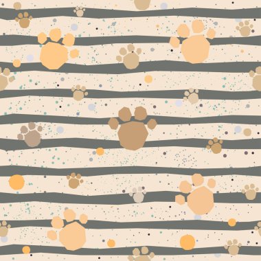 Elle çizilmiş elementleri olan şirin bir desen. İskandinav Tarzı.