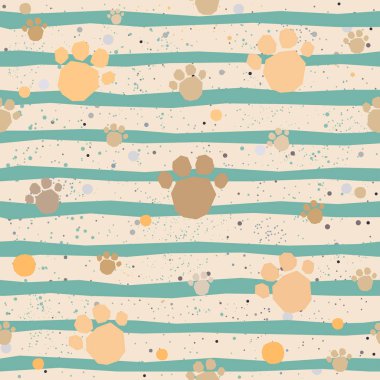 Elle çizilmiş elementleri olan şirin bir desen. İskandinav Tarzı.