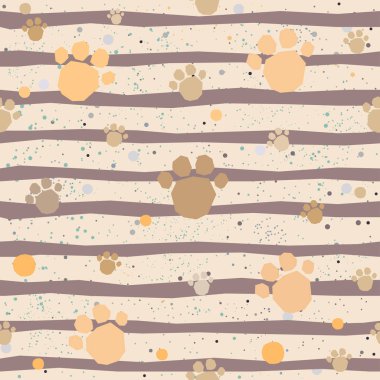 Elle çizilmiş elementleri olan şirin bir desen. İskandinav Tarzı.