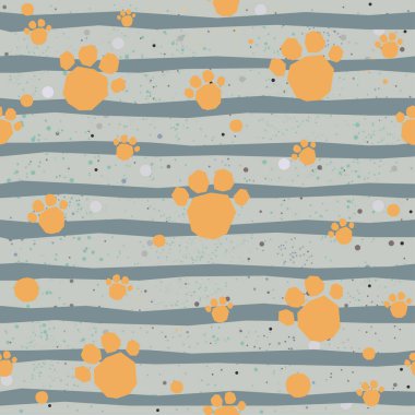 Elle çizilmiş elementleri olan şirin bir desen. İskandinav Tarzı.