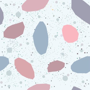 Elle çizilmiş elementleri olan şirin bir desen. İskandinav Tarzı.