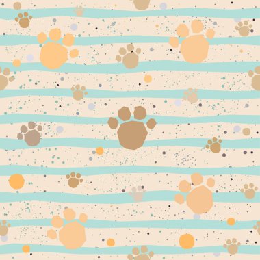 Elle çizilmiş elementleri olan şirin bir desen. İskandinav Tarzı.