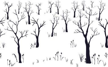 Elle çizilmiş elementleri olan şirin bir desen. İskandinav Tarzı.