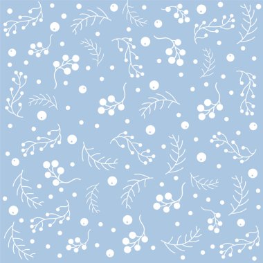 Elle çizilmiş elementleri olan şirin bir desen. İskandinav Tarzı.