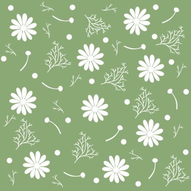 Elle çizilmiş elementleri olan şirin bir desen. İskandinav Tarzı.