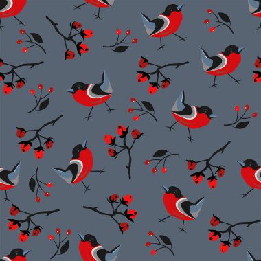 Elle çizilmiş elementleri olan şirin bir desen. İskandinav Tarzı.