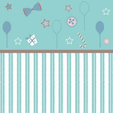 Elle çizilmiş elementleri olan şirin bir desen. İskandinav Tarzı.