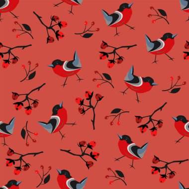 Elle çizilmiş elementleri olan şirin bir desen. İskandinav Tarzı.