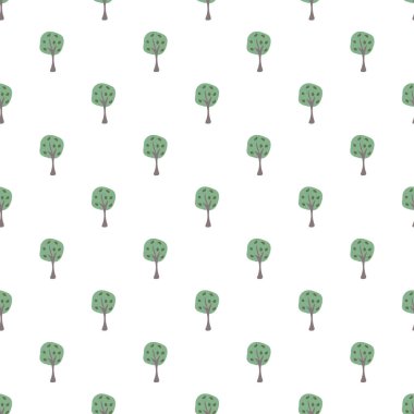 Elle çizilmiş elementleri olan şirin bir desen. İskandinav Tarzı.