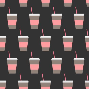 Elle çizilmiş elementleri olan şirin bir desen. İskandinav Tarzı.