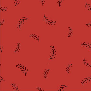 Elle çizilmiş elementleri olan şirin bir desen. İskandinav Tarzı.