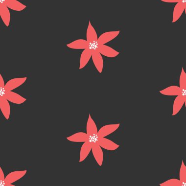 Elle çizilmiş elementleri olan şirin bir desen. İskandinav Tarzı.