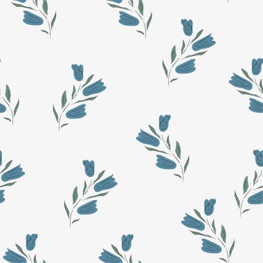 Elle çizilmiş elementleri olan şirin bir desen. İskandinav Tarzı.