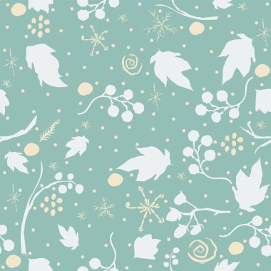 Elle çizilmiş elementleri olan şirin bir desen. İskandinav Tarzı.