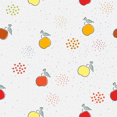 Elle çizilmiş elementleri olan şirin bir desen. İskandinav Tarzı.