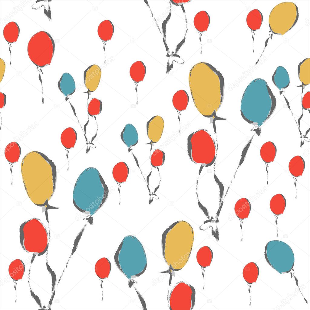Seamless Pattern with Cute Apples on cute background.