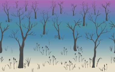 Elle çizilmiş elementleri olan şirin bir desen. İskandinav Tarzı.