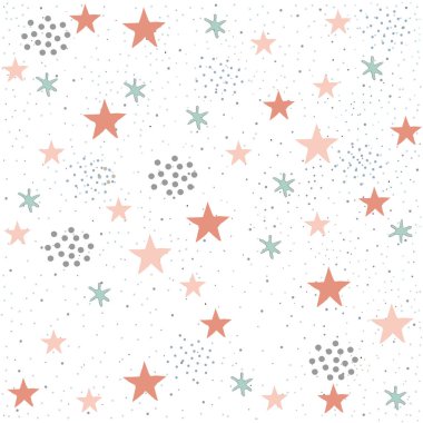 Kusursuz Yıldızlı Desen. İskandinav Tarzı. 