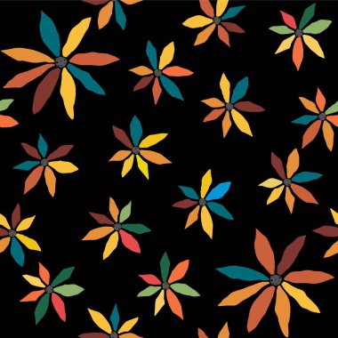 Kusursuz bir çiçek deseni ve ince bir arkaplanı var. Vektör İllüstrasyonu