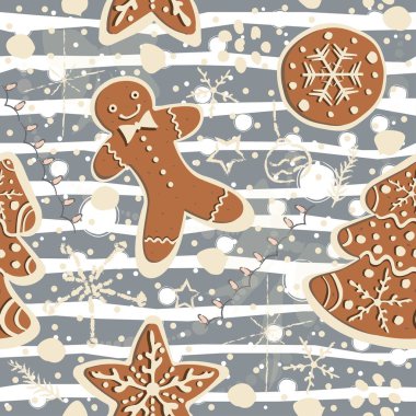 Pastel renkleri ve komik kış fırçası karalamalarıyla yaratıcı Renkli Tasarım. 