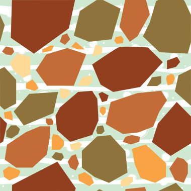 Kusursuz desenli, pastel tonlarda farklı renklerde taşlar.