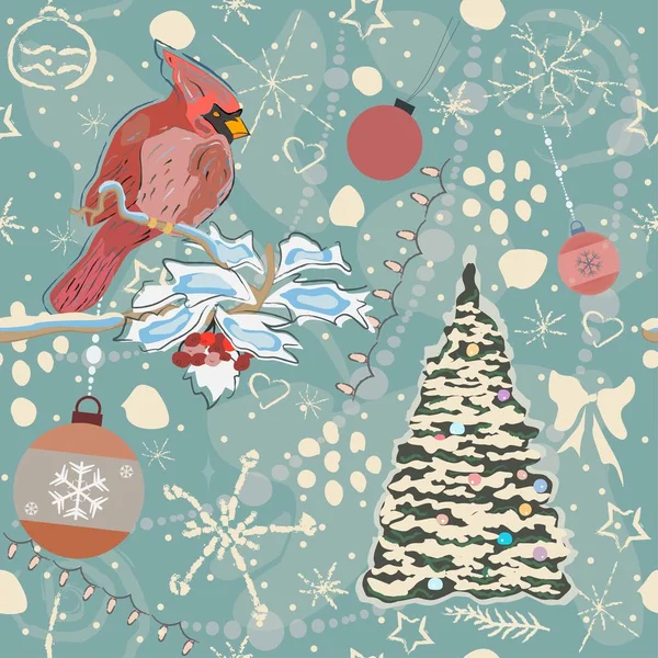 Noel süsleriyle kusursuz kış deseni