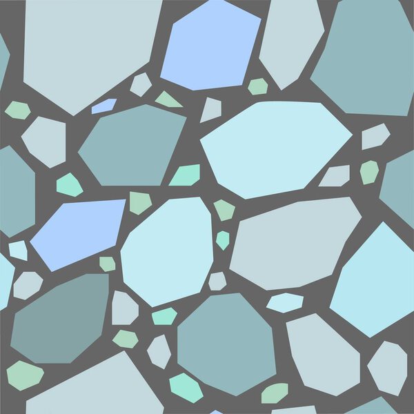 Бесшовный узор, разноцветные камни в пастельных тонах
