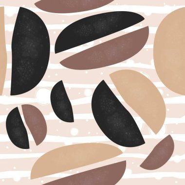  Modern renklerde şirin İskandinav Terracotta deseni. Şirin elementler. Baskılar için modern soyut sanat. İskandinav Tasarımı.