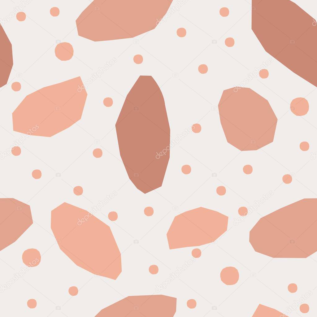 Abstract Seamless Pattern with funny shapes. Modern Digital Design. Modern Fashion Scandinavian Style. Contemporary Colors and Design. Vector Illustration