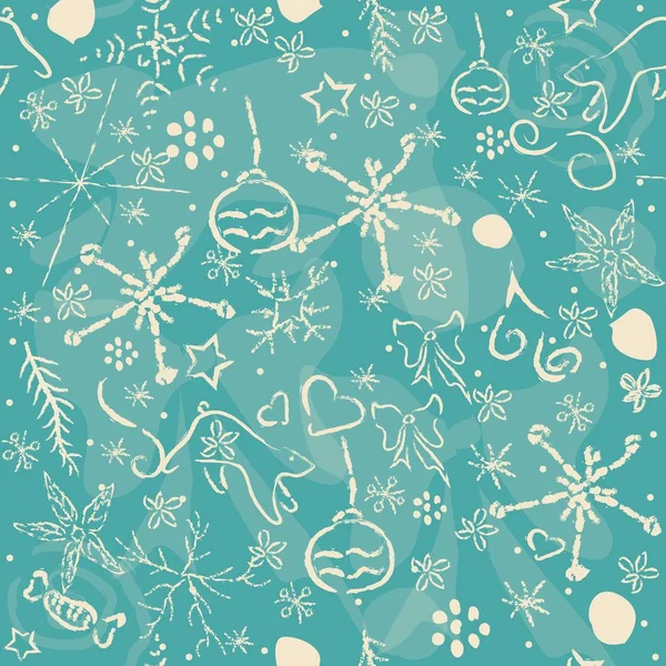 Patrón Invierno Sin Costuras Estilo Escandinavo Feliz Navidad Textura Ilustración — Archivo Imágenes Vectoriales