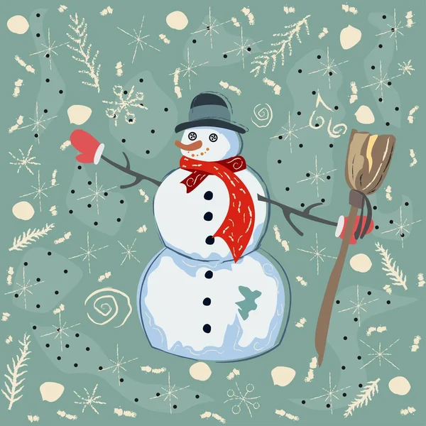 Patrón Invierno Sin Costuras Estilo Escandinavo Feliz Navidad Textura Ilustración — Vector de stock