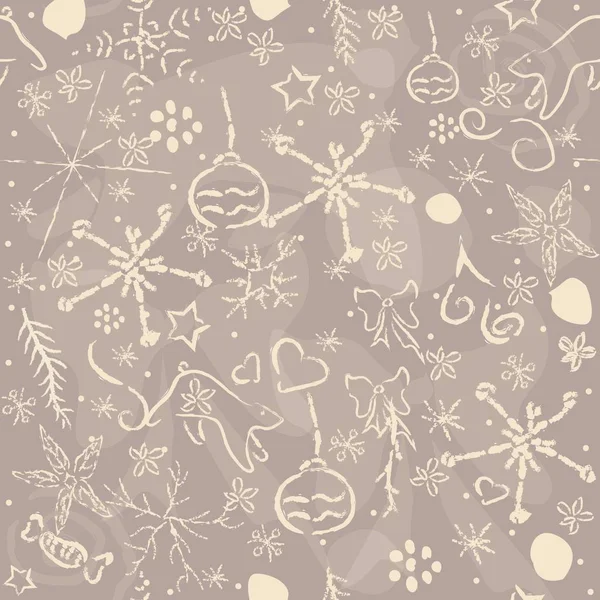 Patrón Invierno Sin Costuras Estilo Escandinavo Feliz Navidad Textura Ilustración — Vector de stock