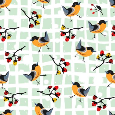 Çiçeksiz desen. El çizimi. Vektör İllüstrasyonu