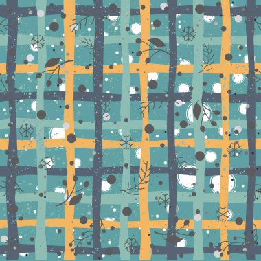 Çiçeksiz desen. El çizimi. Vektör İllüstrasyonu