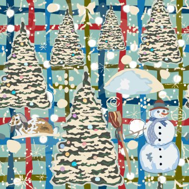 İnce zemin üzerine siluetleri ağaçlarının. Ağaç desen. 