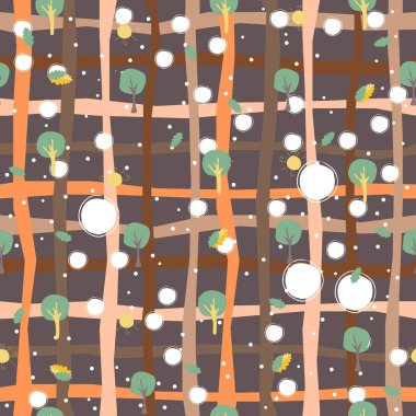 Mavi Çiçek deseni. Terracotta Çiçek Soyut Kusursuz Desen. 