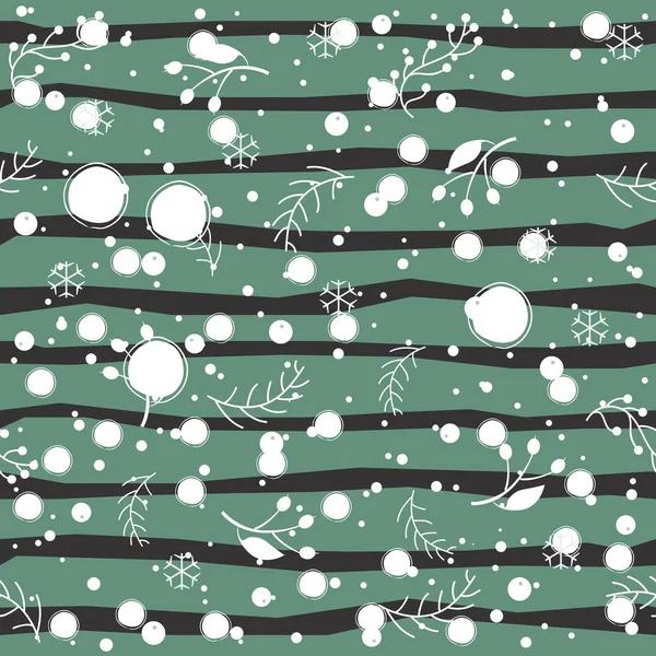 Winter Snowy Background Filed Snow Snowflakes Winter Merry Christmas Collection — ストックベクタ
