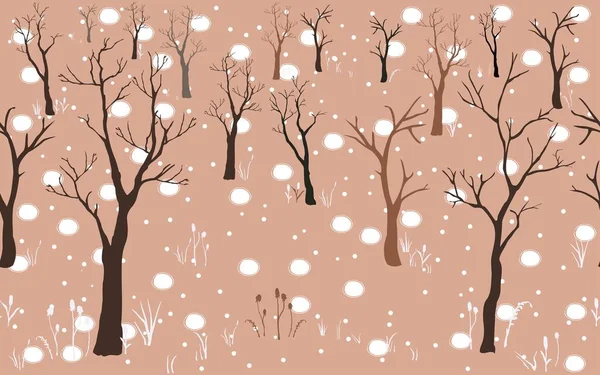 Winter Verschneiten Hintergrund Mit Schnee Und Schneeflocken Gefeilt Winter Frohe — Stockvektor