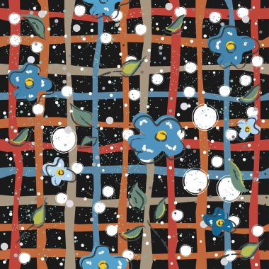 Modern renklerde şirin İskandinav Terracotta deseni. Çağdaş Arka plan. Baskılar için modern soyut sanat.  