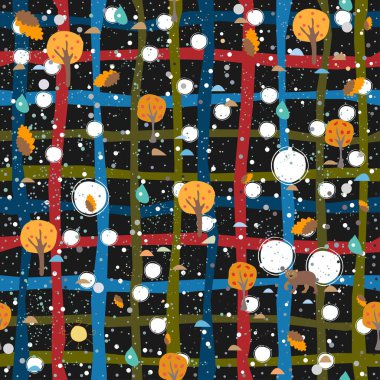 Modern renklerde şirin İskandinav Terracotta deseni. Çağdaş Arka plan. Baskılar için modern soyut sanat.  