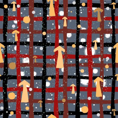 Modern renklerde şirin İskandinav Terracotta deseni. Çağdaş Arka plan. Baskılar için modern soyut sanat.  