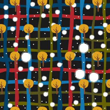 Modern renklerde şirin İskandinav Terracotta deseni. Çağdaş Arka plan. Baskılar için modern soyut sanat.  